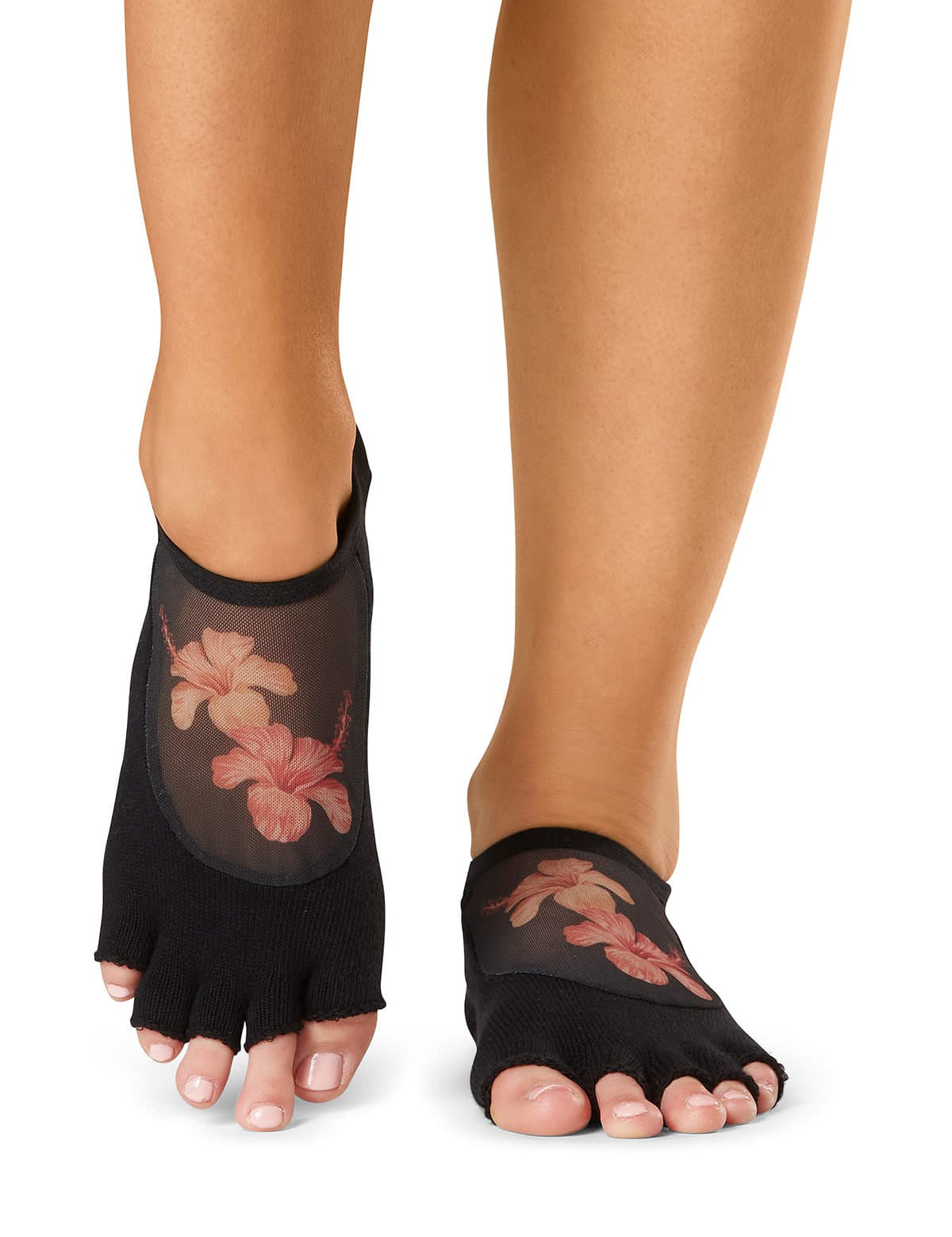 TOESOX Half Toe Luna Grip Socks Hibiscus Dreams Çorap