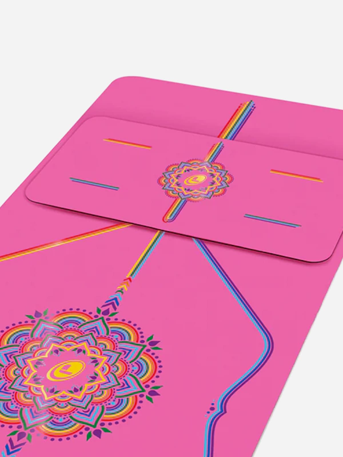 Liforme Liforme Yoga Pad Grateful Pink Rainbow Yoga Pedi