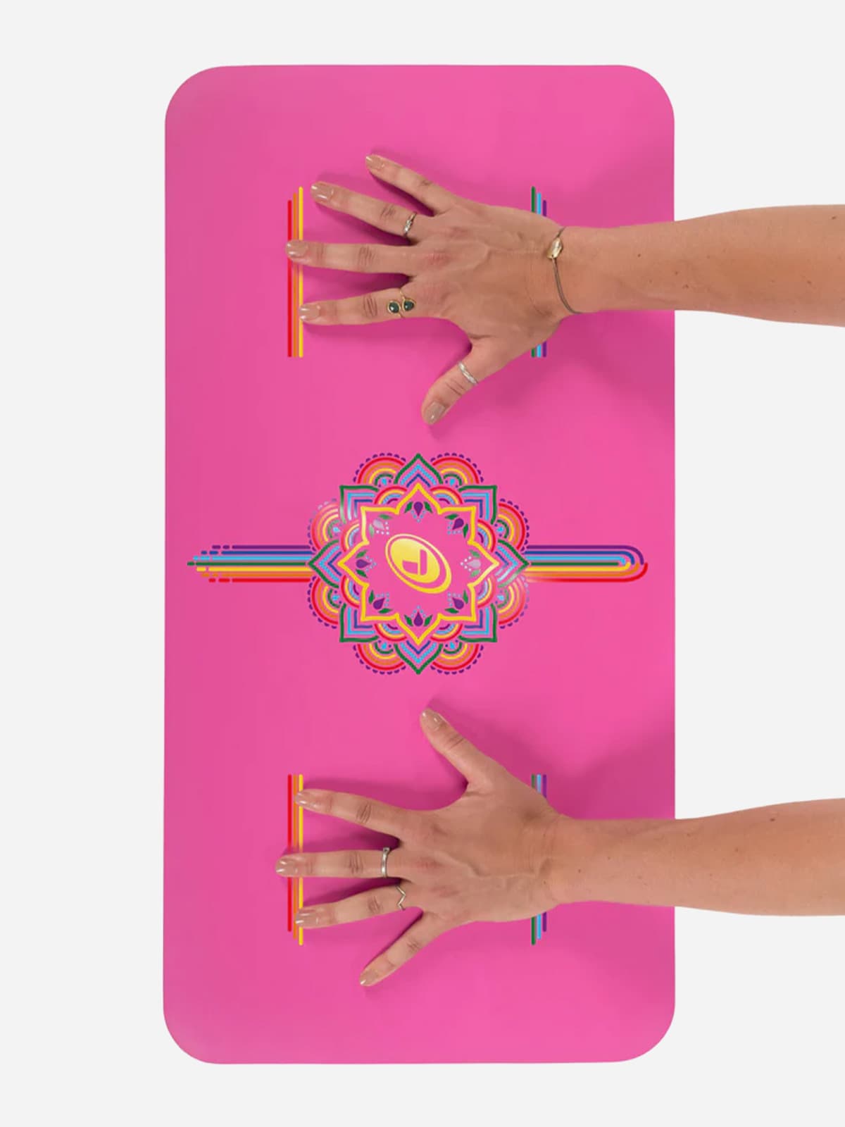 Liforme Liforme Yoga Pad Grateful Pink Rainbow Yoga Pedi