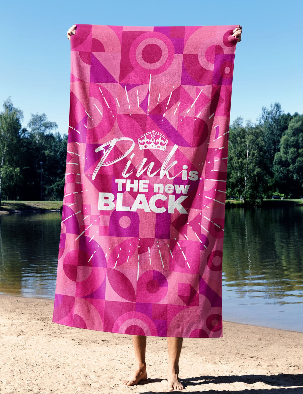 Essential Towel Microfiber Essential Towel Pink Is The New Black Havlu