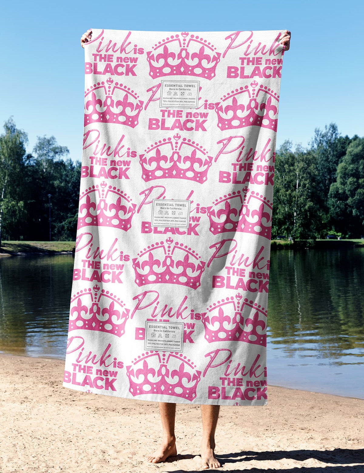 Essential Towel Microfiber Essential Towel Pink Is The New Black Havlu