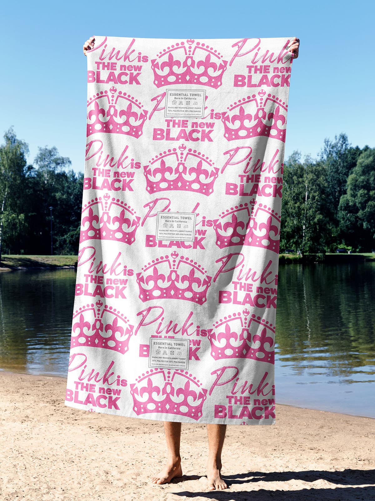 Essential Towel Microfiber Essential Towel Pink Is The New Black Havlu