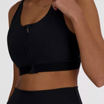 New Balance NB Sleek Medium Support Pocket Zip Front Bra Spor Sütyeni