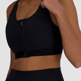 New Balance NB Sleek Medium Support Pocket Zip Front Bra Spor Sütyeni