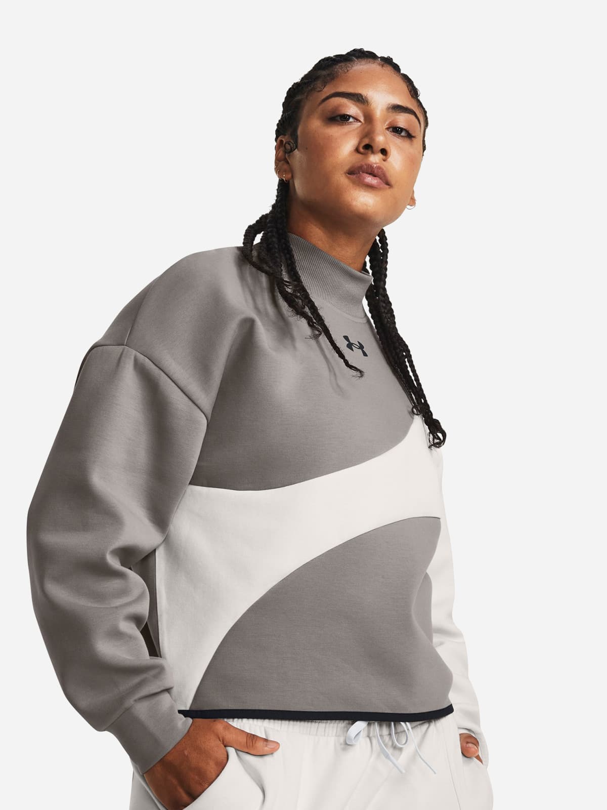 Under Armour UA Unstoppable Fleece Crop Crew Sweatshirt