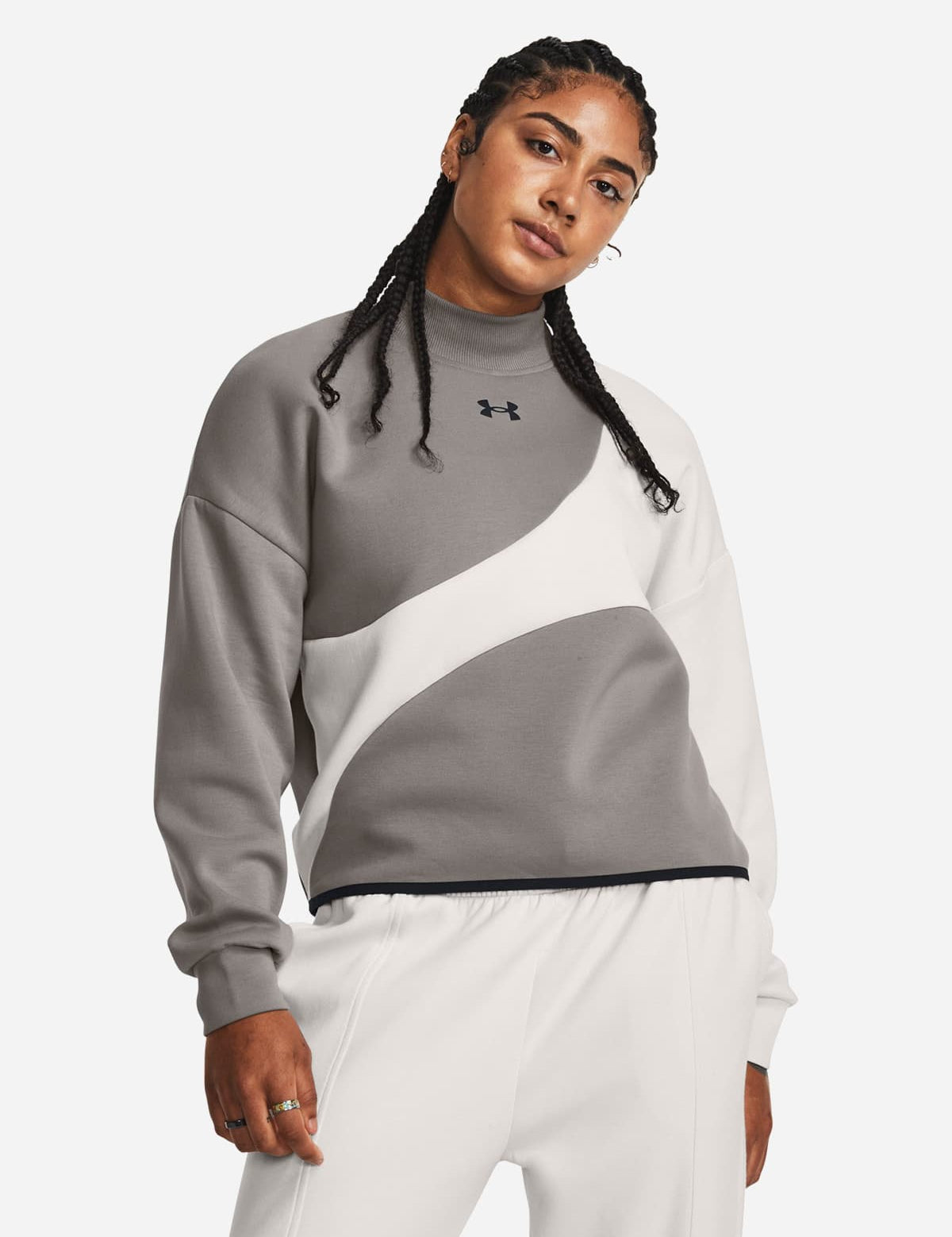 Under Armour UA Unstoppable Fleece Crop Crew Sweatshirt