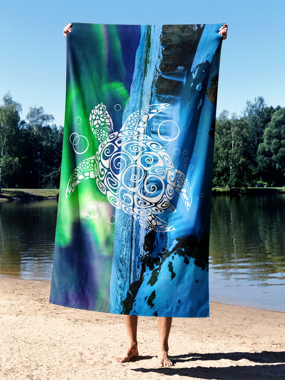 Essential Towel Blue Turtle Havlu 75x130cm 75bt004 1