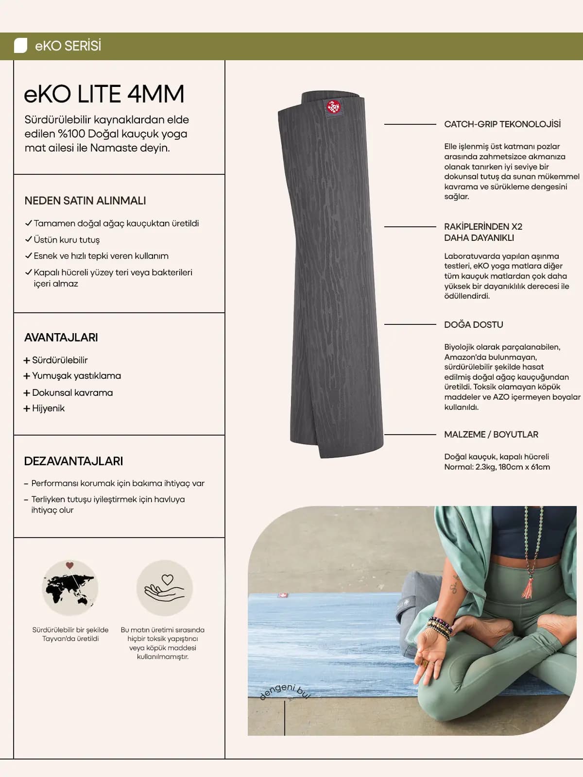 Manduka eKO® Lite Acai Midnight 4mm Yoga Matı