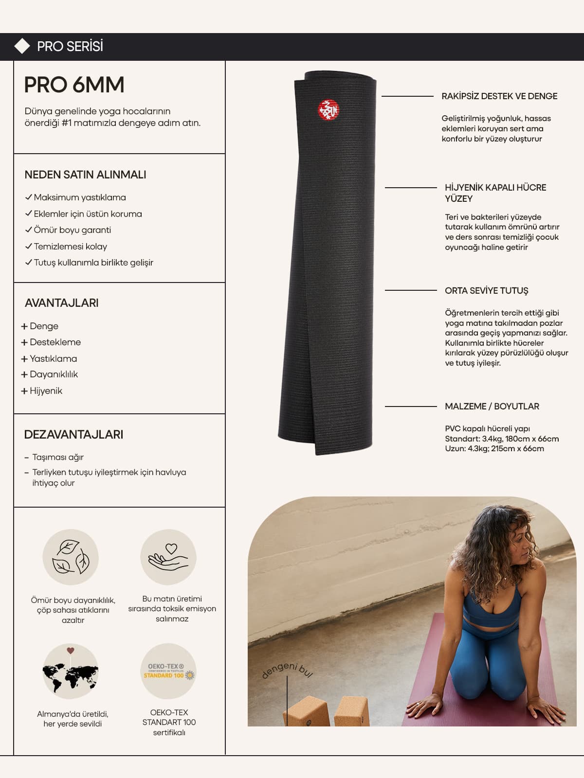 Manduka Black Mat PRO™ 6mm Yoga Matı