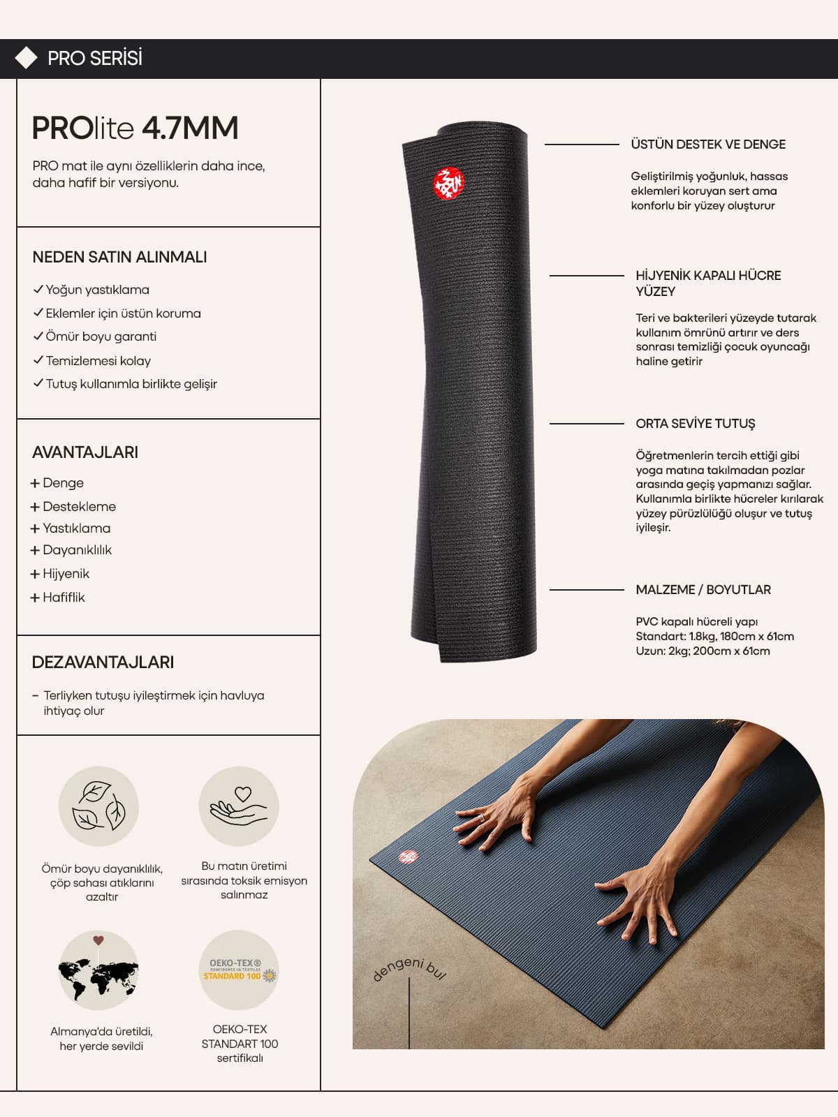 Manduka PROlite® Amethyst 4.7mm Yoga Matı