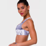 Graphic Mudra Bra Light Gray Tie Dye Sporcu Sütyeni - Stilefit