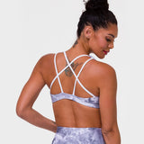 Graphic Mudra Bra Light Gray Tie Dye Sporcu Sütyeni - Stilefit