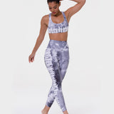 Graphic Mudra Bra Light Gray Tie Dye Sporcu Sütyeni - Stilefit