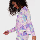 High Low Neon Tie Dye Sweatshirt - Stilefit