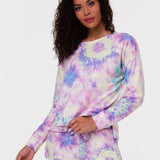 High Low Neon Tie Dye Sweatshirt - Stilefit