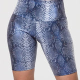 High Rise Biker Short Blue Mamba Bisiklet Taytı - Stilefit