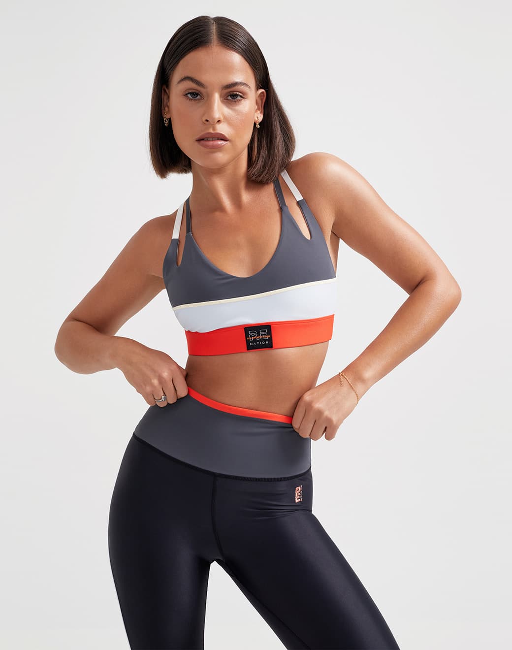 Jump Shot Sports Bra in Charcoal Spor Sütyeni - Stilefit