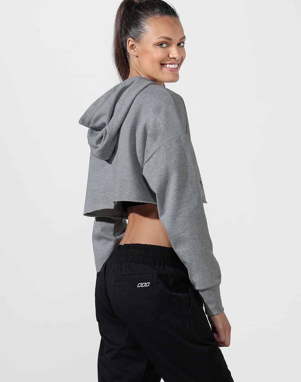 LJ Cut Off Cropped Hoodie Sweatshirt - Stilefit