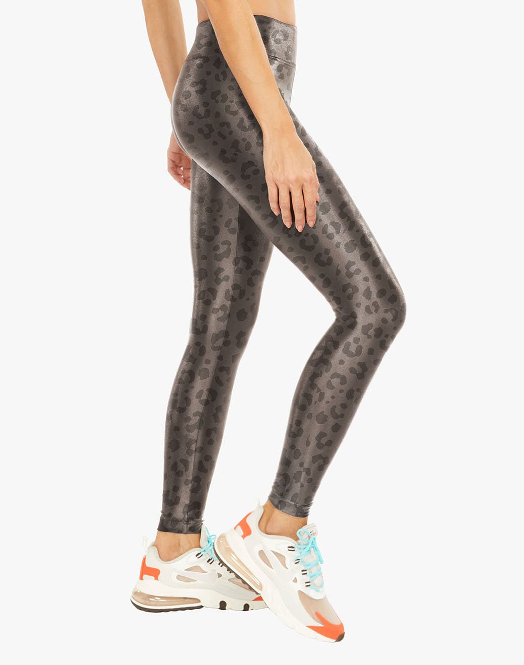 Lustrous High Rise Leopard Lead Spor Tayt - Stilefit