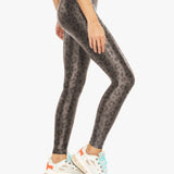 Lustrous High Rise Leopard Lead Spor Tayt - Stilefit