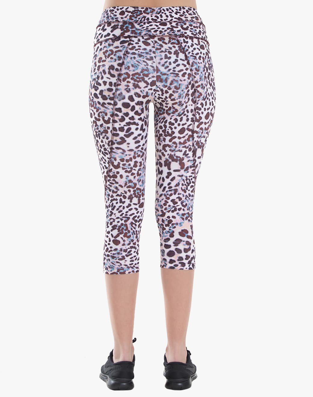 Pico Rose Leopard Kapri Spor Tayt - Stilefit