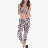 Pico Rose Leopard Kapri Spor Tayt - Stilefit