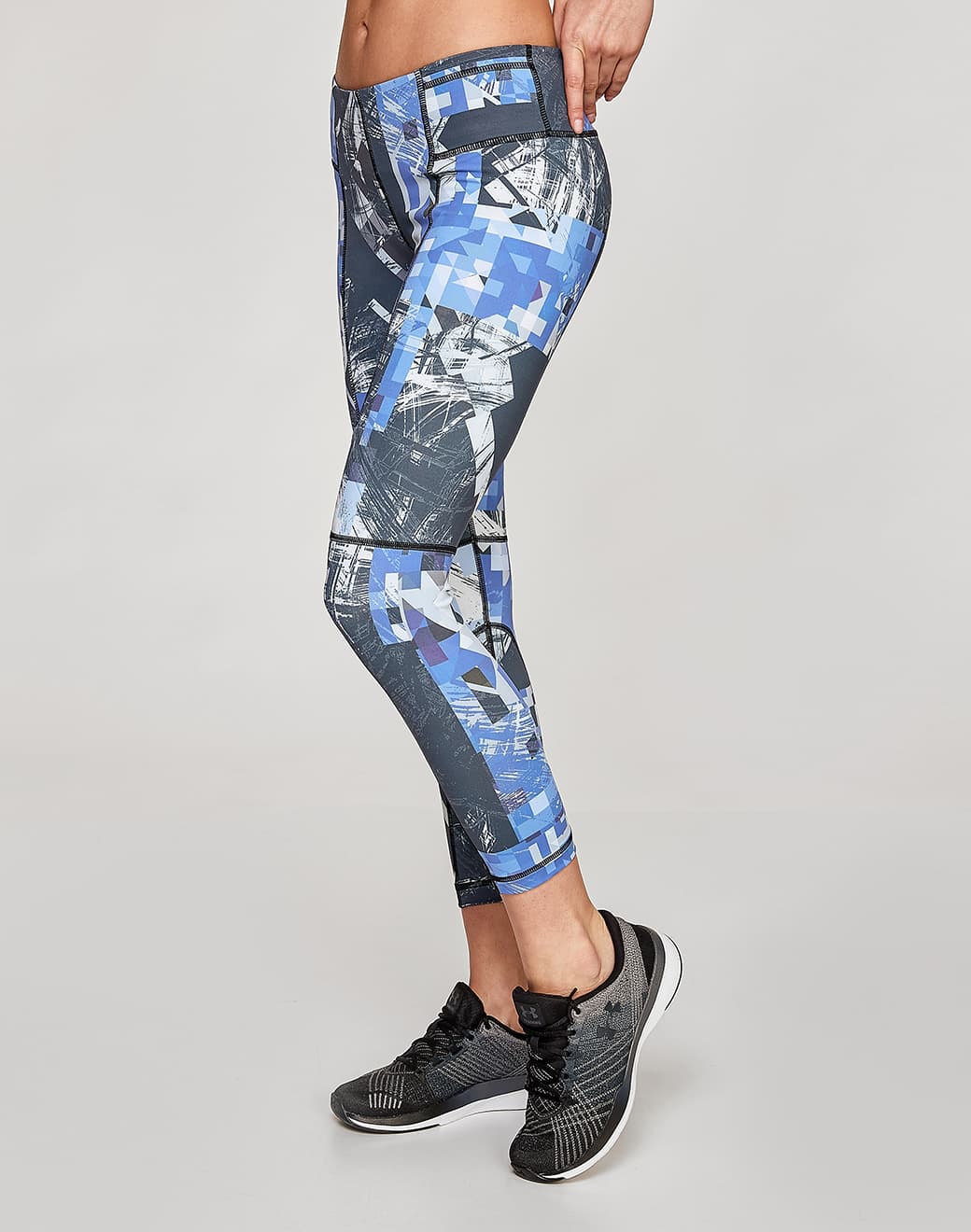 Printed Valor Crop Spor Tayt - Stilefit