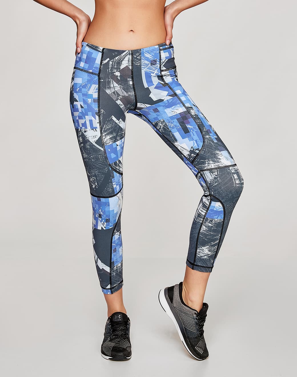 Printed Valor Crop Spor Tayt - Stilefit