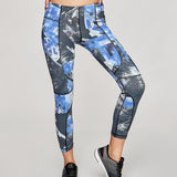 Printed Valor Crop Spor Tayt - Stilefit