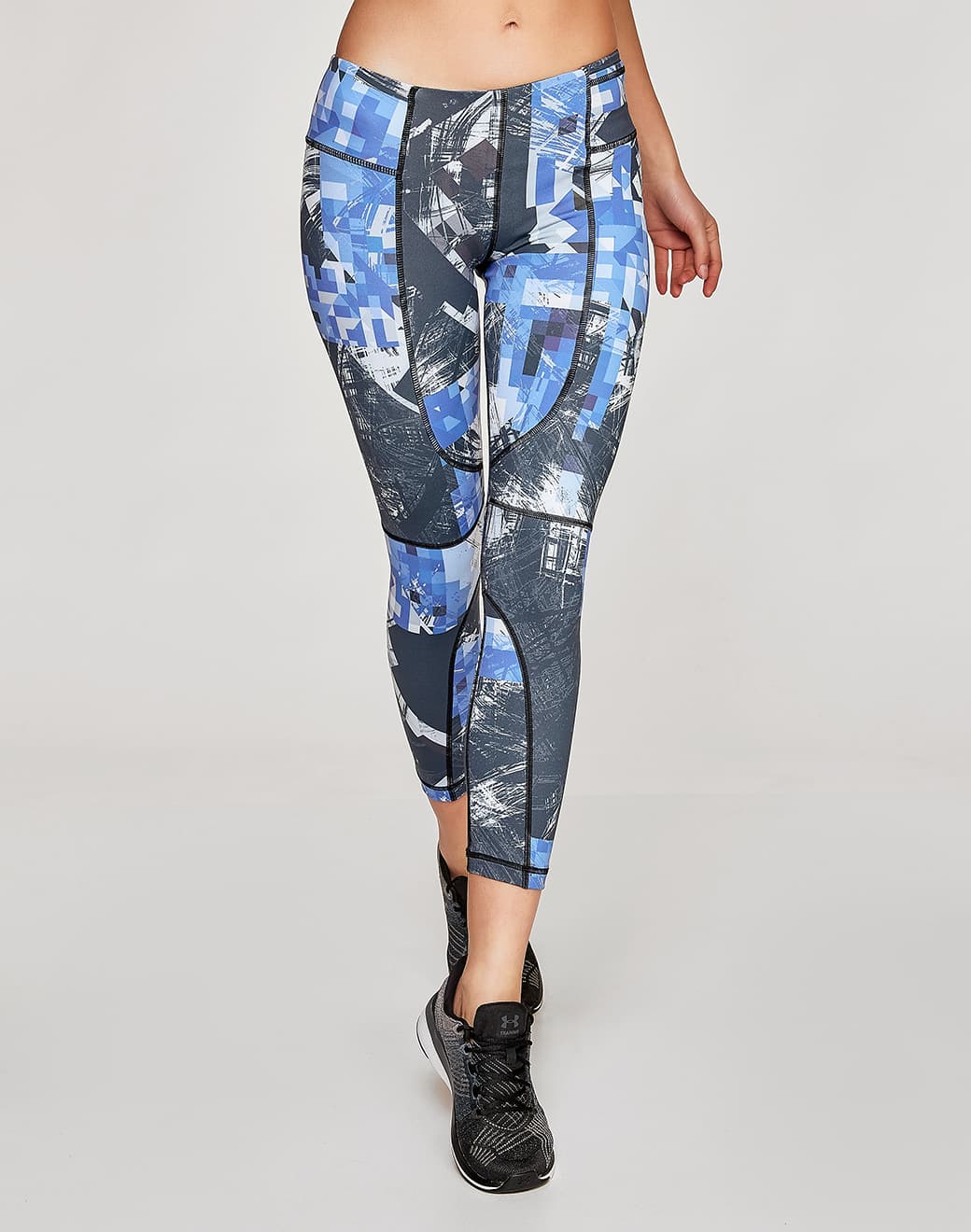 Printed Valor Crop Spor Tayt - Stilefit