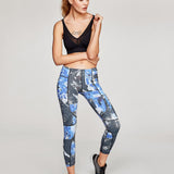 Printed Valor Crop Spor Tayt - Stilefit