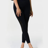 Shape Midi Legging Black Stripe Mesh Tayt - Stilefit