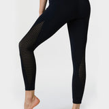 Shape Midi Legging Black Stripe Mesh Tayt - Stilefit