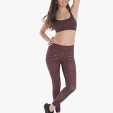 Sofia Compression Claret Croc Spor Tayt - Stilefit