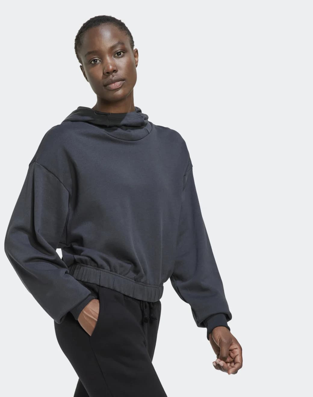 Studio Lounge Cropped Kapşonlu Hoodie - Stilefit